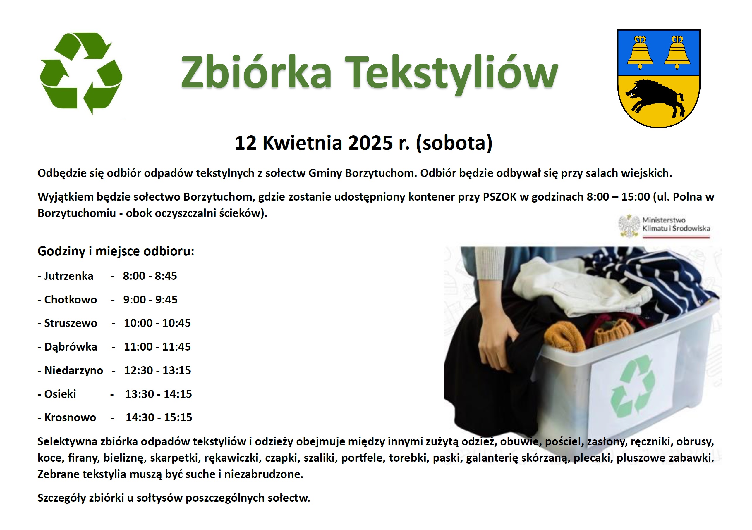 zbiórka odpadów tekstylnych