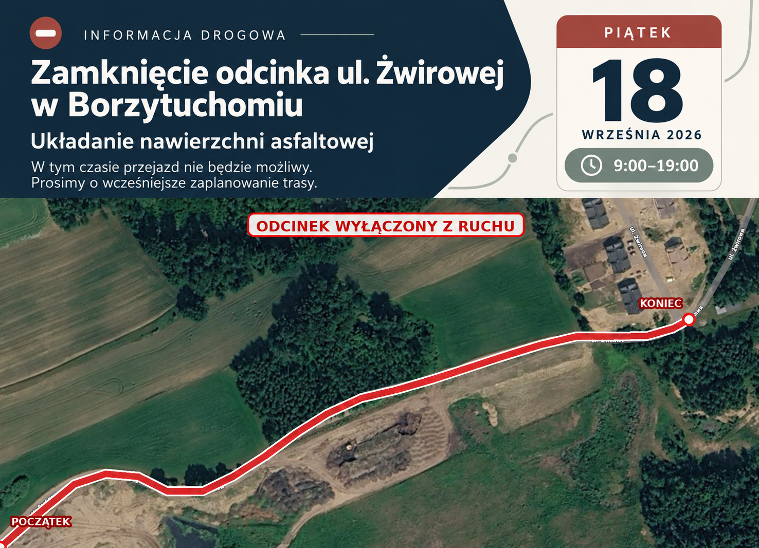 droga wyłączona z&nbsp;ruchu