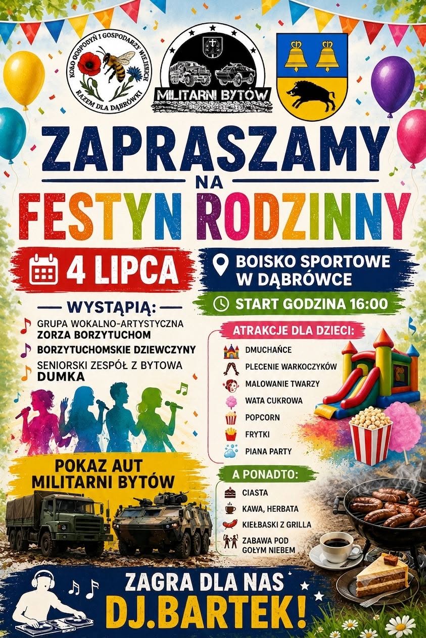 Festyn rodzinny w&nbsp;Dąbr&oacute;wce