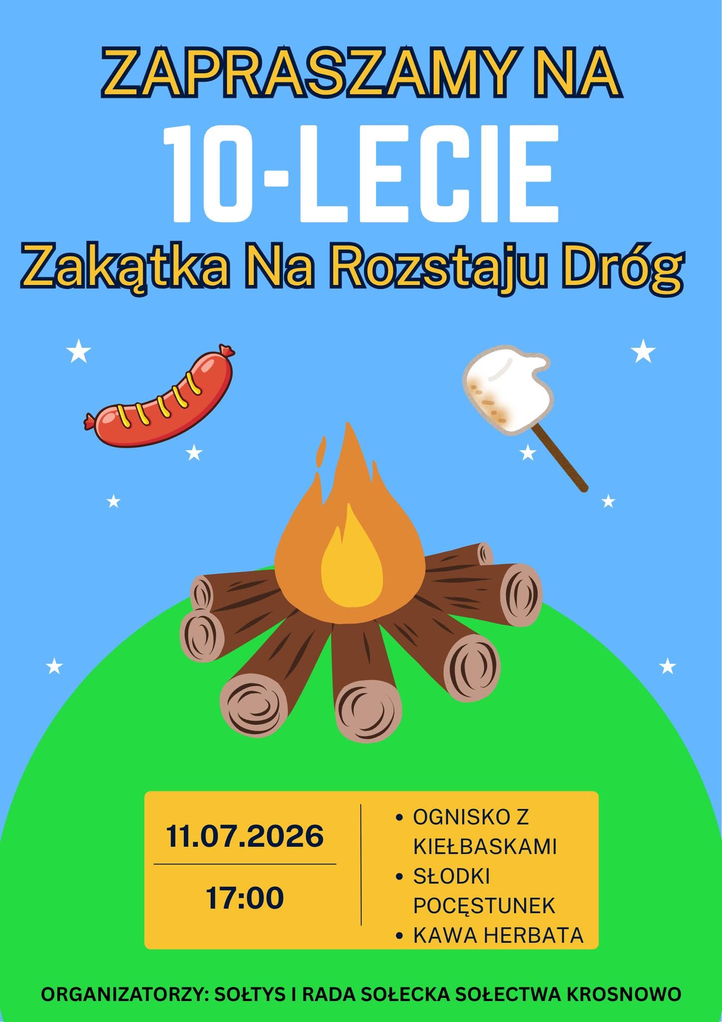 Zaproszenie na&nbsp;10-lecie powstania Zakątka Na Rozstaju Dr&oacute;g w&nbsp;Krosnowie