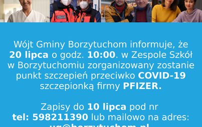 Zdjęcie do Mobilny Punkt Szczepień w Borzytuchomiu - 20 lipca 2021 r.