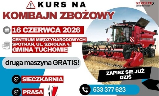 Kurs na kombajn zbożowy - plakat