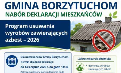 Infografika - Nabór zgłoszeń na usuwanie wyrobów zawierających azbest