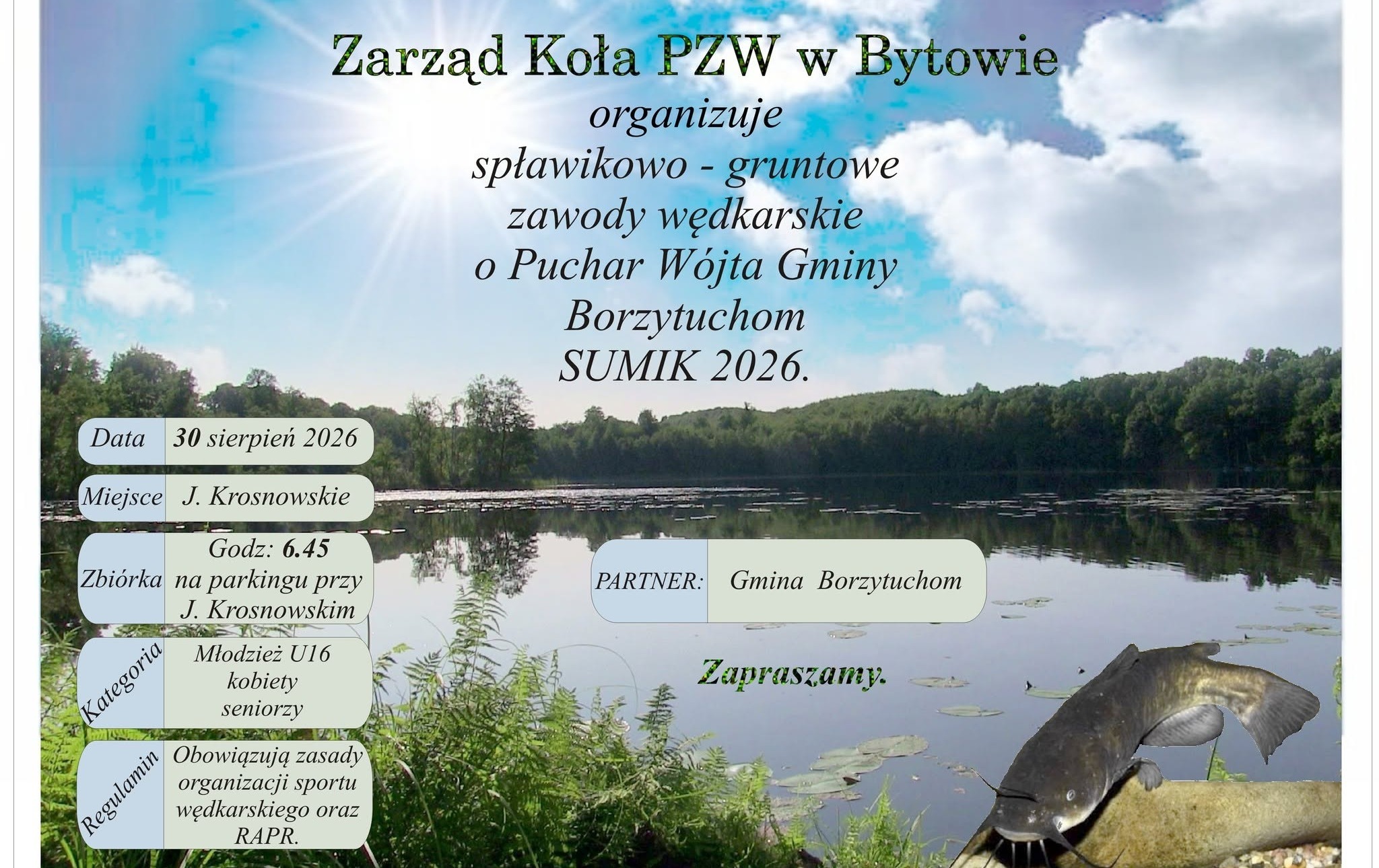 Zawody wędkarskie o Puchar Wójta Gminy Borzytuchom SUMIK 2026