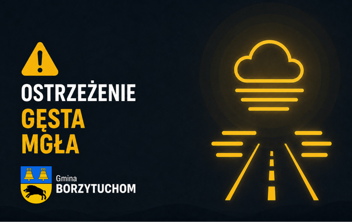 Ostrzeżenie meteorologiczne - gęsta mgła
